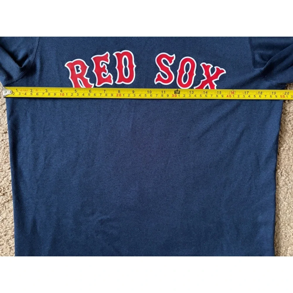 Boston Red Sox The Nike Tee Long Sleeve Shirt Blue Swoosh Logo Small JBHS